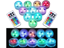 Luz Led Subaquática, 10 Unidades, Rgb, Resistente À Água, Para Ambientes Húmidos E Uso Decorativo