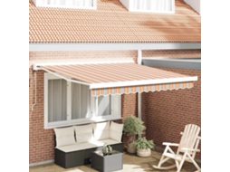 Vidaxl Toldo Retrátil Multicolor 300 X 250 X 165 Cm Tecido E Metal