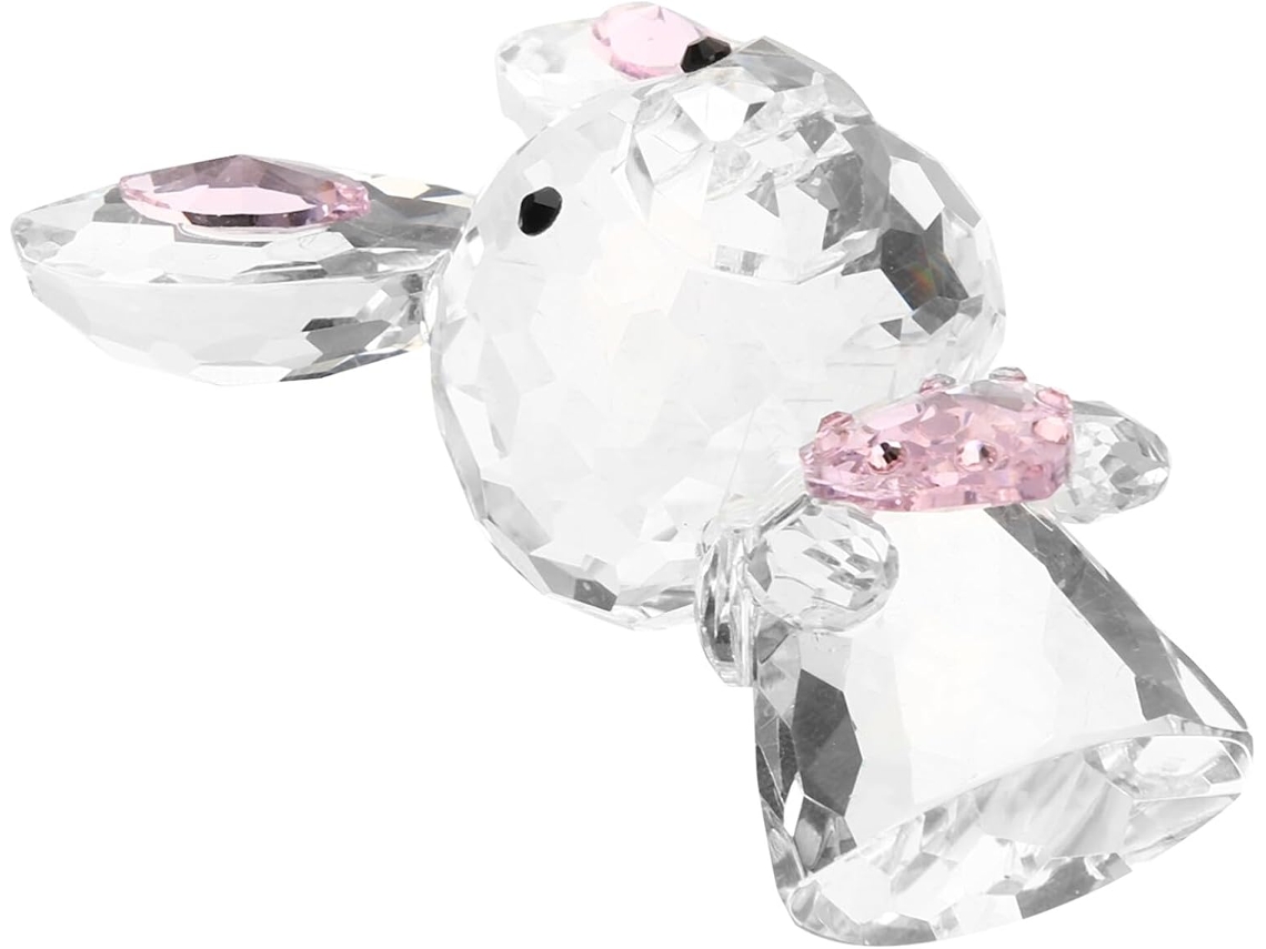 Estatueta De Coelho De Cristal Decorativa E Resistente Para Decoração De Mesa, Pequena Escultura De...
