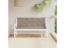 Vidaxl Almofadões Banco Jardim 2 Pcs Tecido Oxford Cinza-acastanhado