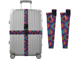 Conjunto De 2 Cintas Bagagem Coloridas E Personalizadas Para Malas Com Fivelas Fechamento