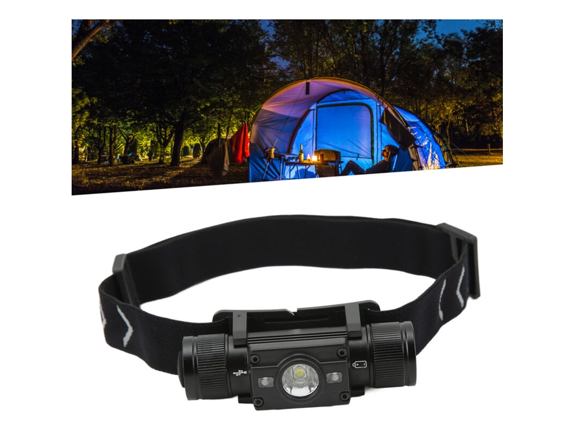 Lanterna de Cabeça BRILVIBERA super brilhante, recarregável via USB, à prova d'água IPX6, para camping, pesca e atividades ao ar livre