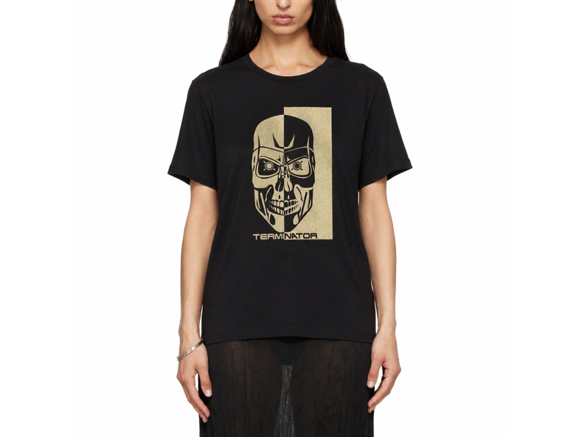 Rockinstone Terminator Bw Black Adult T-shirt Size:m