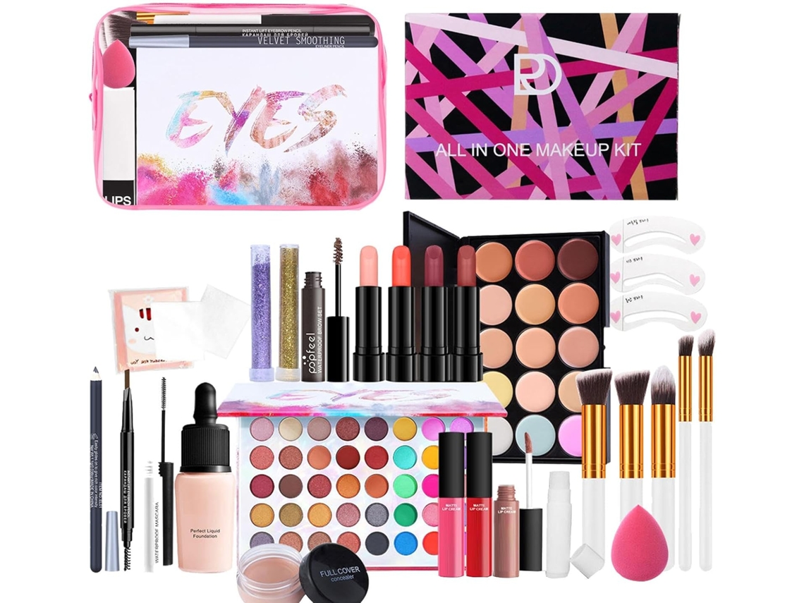 Conjunto Completo De Maquiagem Facial - Pacote Com 29 Peças