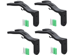 Conjunto De 4 Suportes Parede Para Capacete, 2em 1, Feitos De Abs, Para Guardar Capacetes E Chaves Com Segurança Não