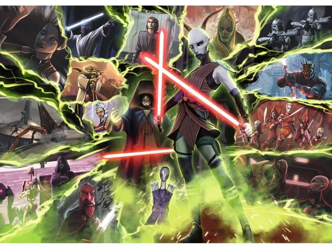 Quebra cabeça RAVENSBURGER Star Wars Vilã Asajj Ventress 1000 Peças