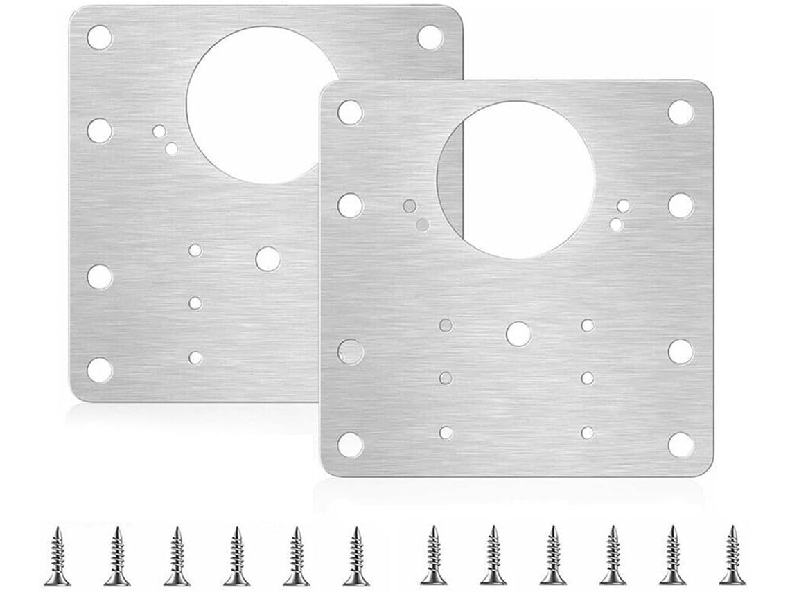 – Placas De Dobradiça Reforçadas Com Fixação Em Aço 9cm X Para Reparo Portas E Gavetas Armários Cozinha, Resistentes À