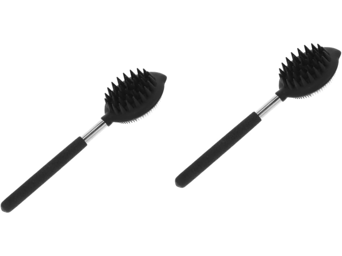 Lurelia Pack De 2 Escovas De Silicone Para Costas E Corpo, Silicone Macio, Cabo Longo E Dupla Face