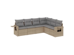 Garden Sofa Set, Garden Sofa Sets Vidaxl Bege Rattan / Vime (n/a)