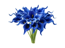 Flores Artificiais Nova Line, 20 peças, calla lily, azul, casa, casamento, marca S/MARCA
