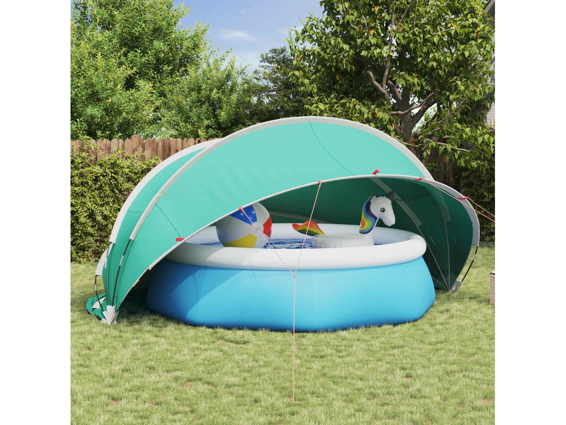 Vidaxl Cúpula De Piscina 472 X 460 X 229 Cm Verde Do Mar
