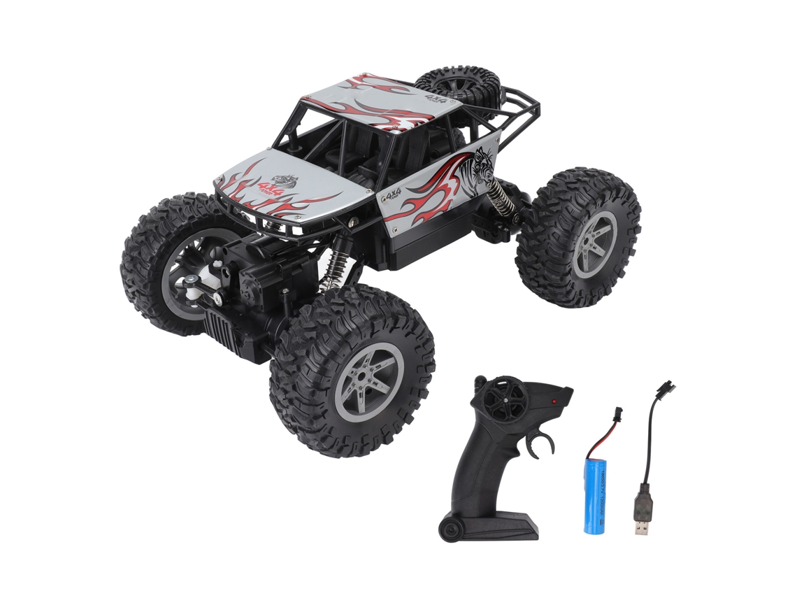 Carro Rc 4wd 2.4g Shell Metal Prata para Crianças