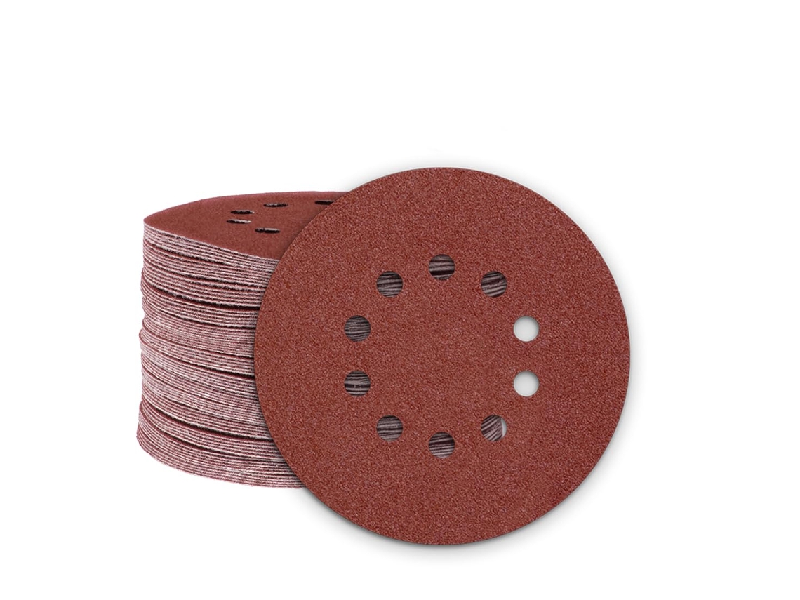 Discos De Lixa Autoadesivos,225 Mm,10 Furos,para Rebocadoras,corindo Normal G80 Btforus (lote De 25)