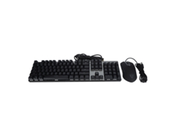 Conjunto de Teclado Mecânico e Mouse LAXISCREED (104 Teclas, com Fio, Ergonômico, Rgb)