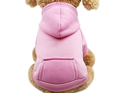 Sudadera Com Capuz De Gato Rosa Para Cães De Algodão Com Casaco De Inverno E Bolso Externo