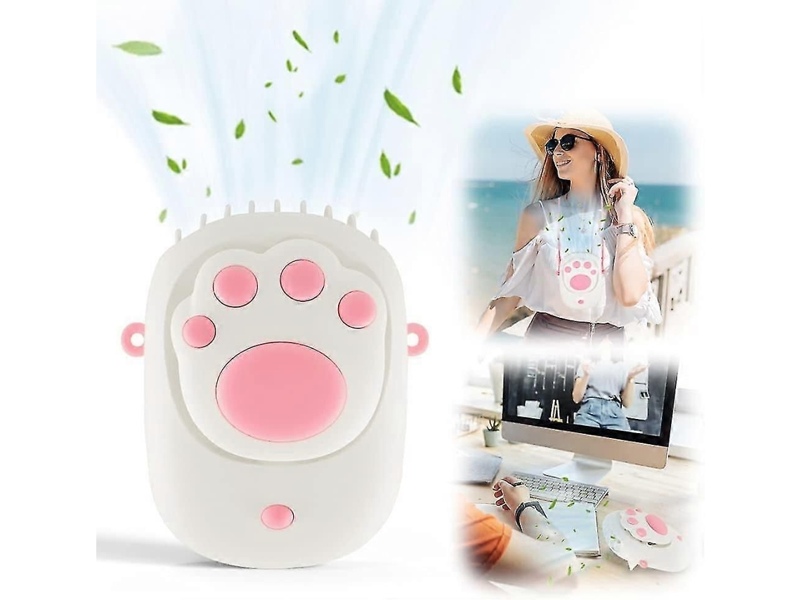 Ventilador Portátil De Pescoço, Mini Usb, Mão, Mesa Recarregável Com 3 Veloc Idades Para Viagens/esportes/c