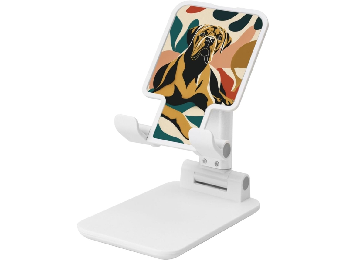 Suporte Dobrável Para Celular Com Estampa De Dogue Bordeaux Deitado, Ângulo Ajustável E Altura, Portátil E Compatível
