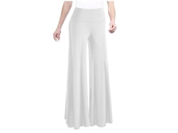 2026 pantalones Palazzo para Mujer de Alto Talle Amplios Elásticos Casuales Y Cómodos 4xl Blanco