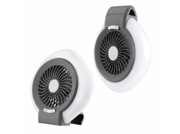 Ventilador Com Lanterna Led Bateria Para Barraca