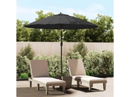 Vidaxl Guarda-sol De Exterior C/ Mastro Alumínio 250 Cm Preto