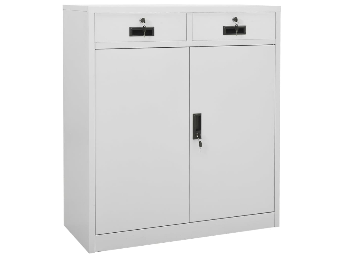 Vidaxl Armário De Escritório 90x40x102 Cm Aço Cinzento-claro