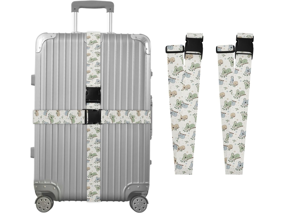 Conjunto De 2-cintas Bagagem Com Estampa Coala, Cintas De Viagem, Acessórios Para Cinto, Conector De Bagagem, Cinto