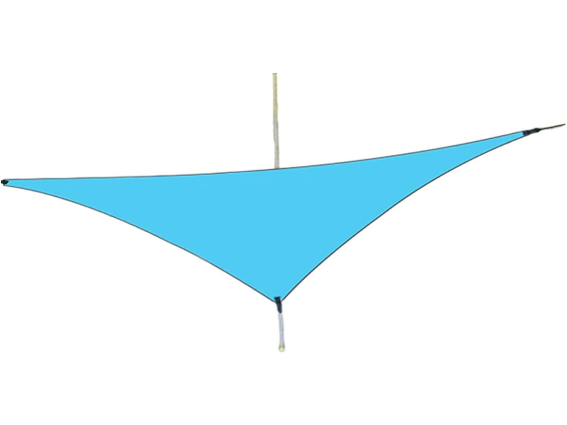 3x3m Silver Coated Polyester Tarp With 3-clips Ideal For Rain Shelter And Sun Barrier Portable Protect