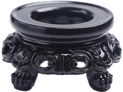 Base Genérica Vintage Em Resina Sintética Para Exibir Esferas De Cristal, Base Preta Oca, Suporte Estável Para Ornamento