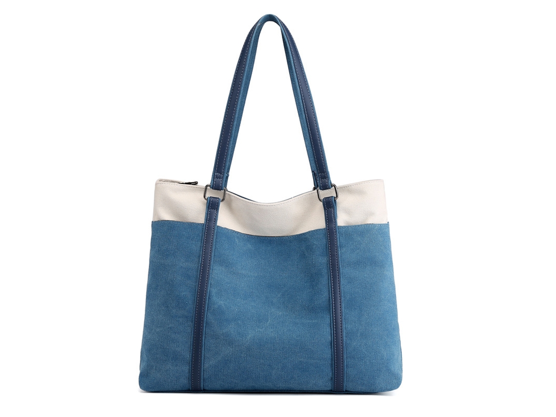 Bolsa Computador De Mulher  Trabalho Compartimento Bolsos Zíper Multicor*
