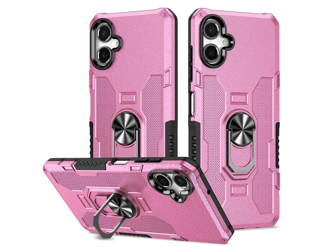 Capa De Celular Híbrida Com Suporte De Anel E Armadura