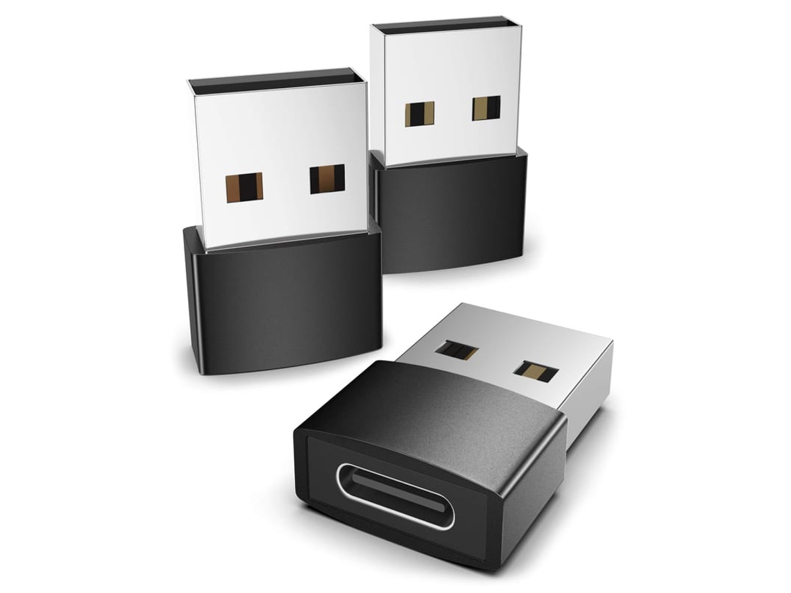 2026-adaptador Usb C Fêmea Para Usb Macho Pacote De 4 Compatível Com Iphone 13 12 Pro Max Etc