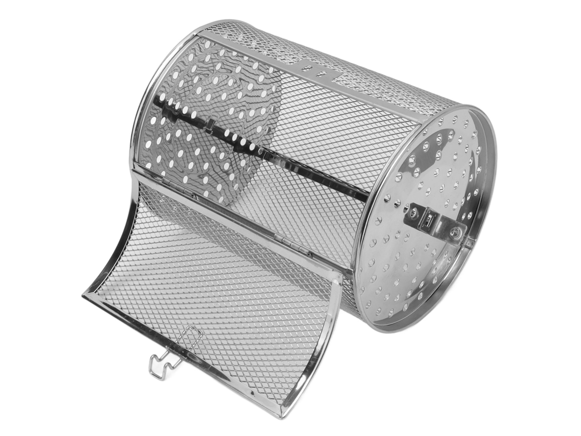 Cesta Rotativa de Aço Inoxidável S/MARCA para Forno 360°