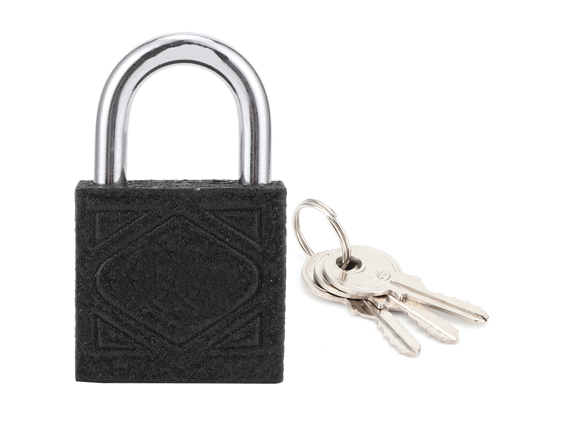 Cadeado de Ferro Preto com Núcleo de Latão Primerox 50mm Anti roubo