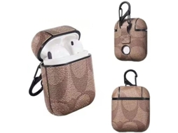 2026-funda Para Airpods 1 Y 2, Accesorios De Airpods Regalo Para Mulher Com Design De Couro Pu E Carabineros Anti-perda