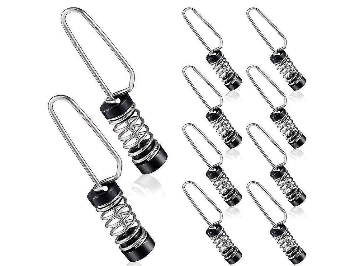 Conjunto de 10 Presilhas de Aço Inoxidável para Bandeiras Pesca compatíveis com Linhas Queda, Estabilizadores, Antenas e Mastro AQUAFORGE