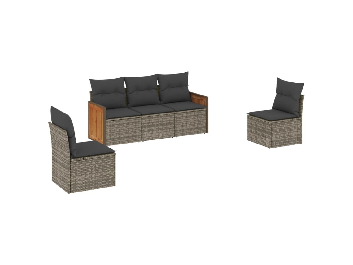 Garden Sofa Set, Garden Sofa Sets Vidaxl Cinzeto Rattan / Vime (n/a)