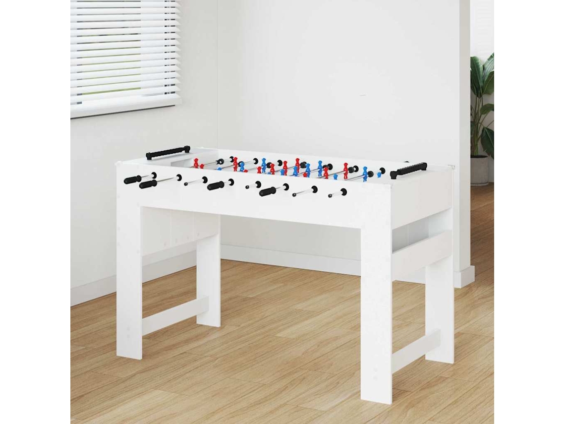 Vidaxl Mesa De Pebolim Branco 125 X 60,5 X 80 Cm Madeira Processada