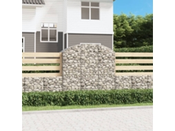 Vidaxl Cesto Gabião Arqueado 150x50x140/160 Cm Ferro Galvanizado