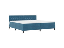 Colchão De Cama Pocket Spring Confortável Vidaxl Azul Fabric (200x200 Cm)