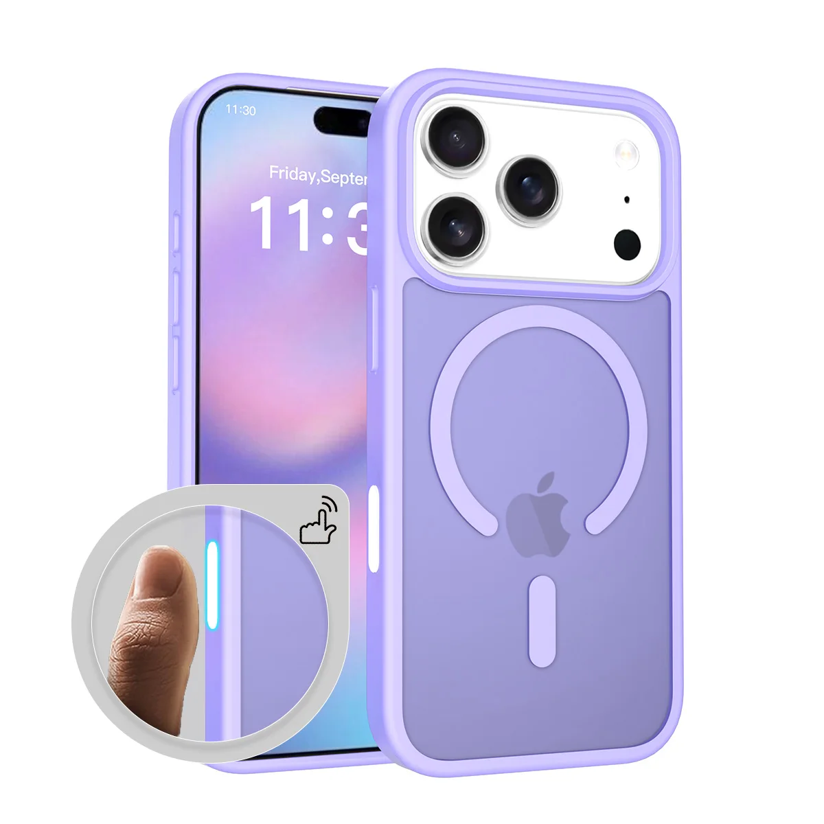 (lilás Claro, Iphone 13 Pro Max) Capa Fosca De Alta Qualidade, Em Tom Doce, Agradável Ao Toque E Compatível Com Carregamento Sem Fio Magnético.