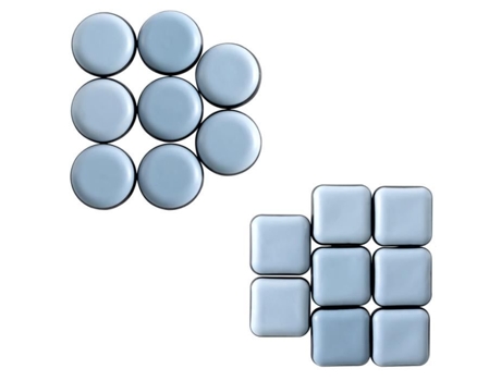 Tapetes Autoadesivos para Móveis FOXNOVO 16 Peças Redondos e Quadrados 2 50X2 50X0 50Cm