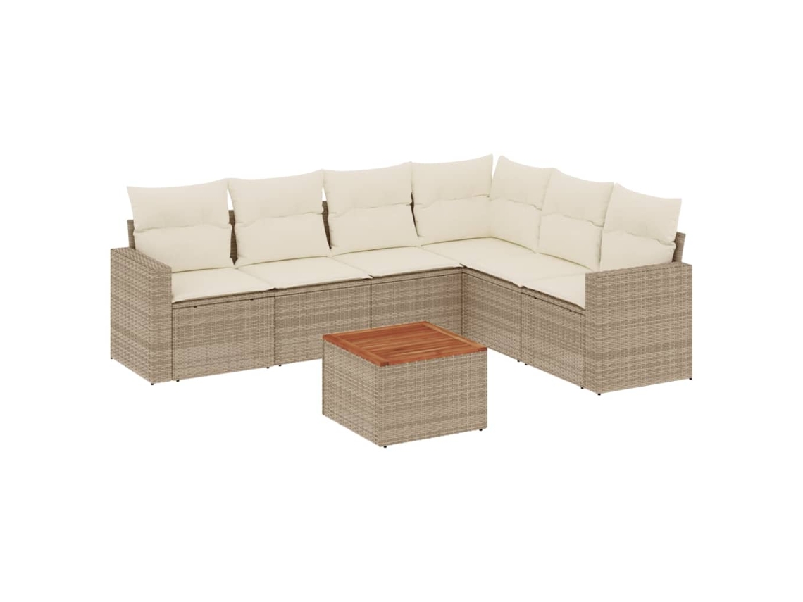 Garden Sofa Set, Garden Sofa Sets Vidaxl Bege Rattan / Vime (n/a)