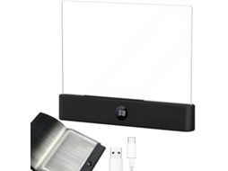 Luminária De Leitura Led Recarregável, Plana Com 3 Modos Cor E