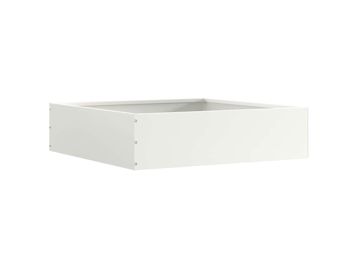Vidaxl Acabamento Para Gramado 50 X 50 X 13 Cm Aço Branco