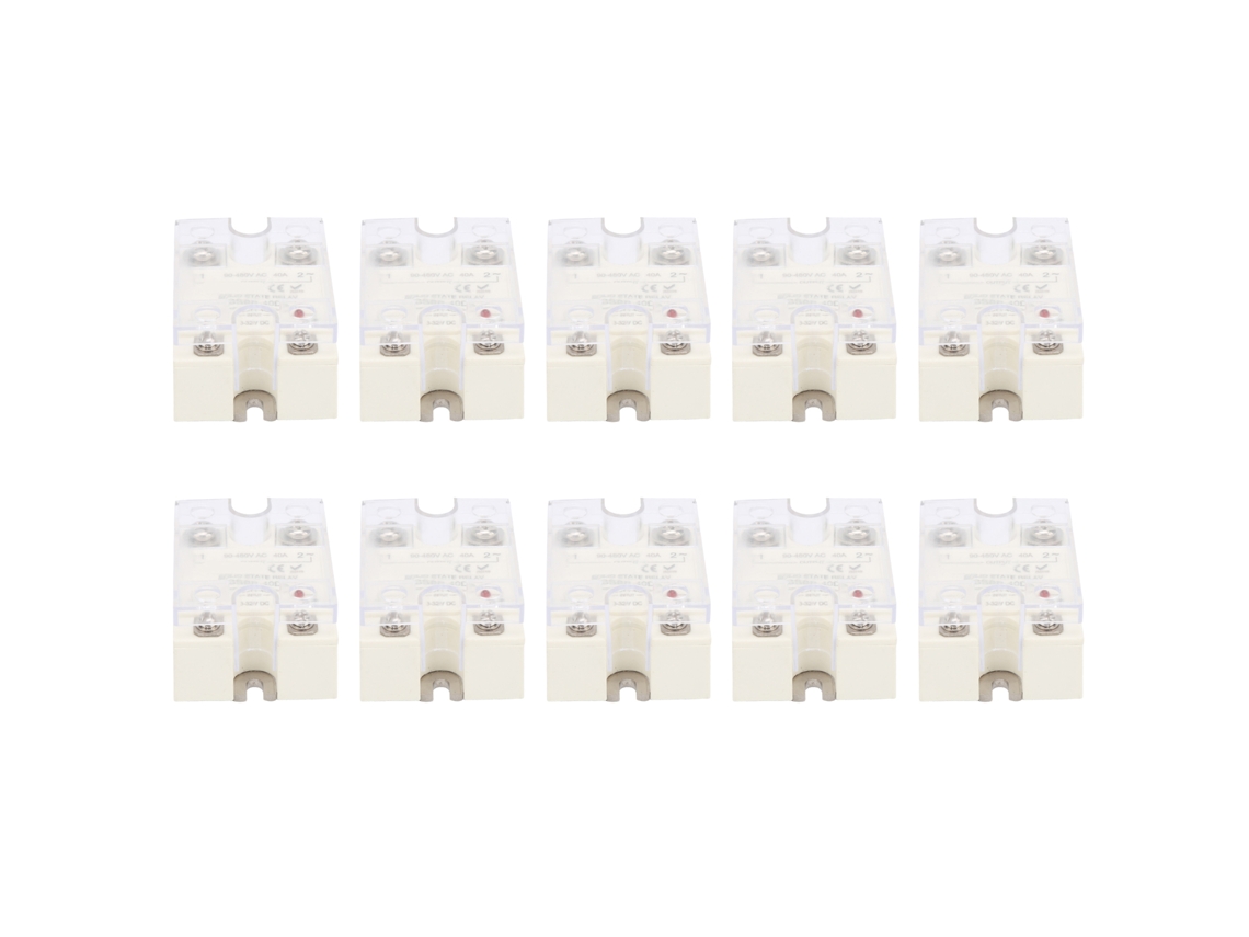 10pcs Relé de Estado Sólido Dc Control Ac Gssr‑40da 90‑480v para Sistemas de Controle