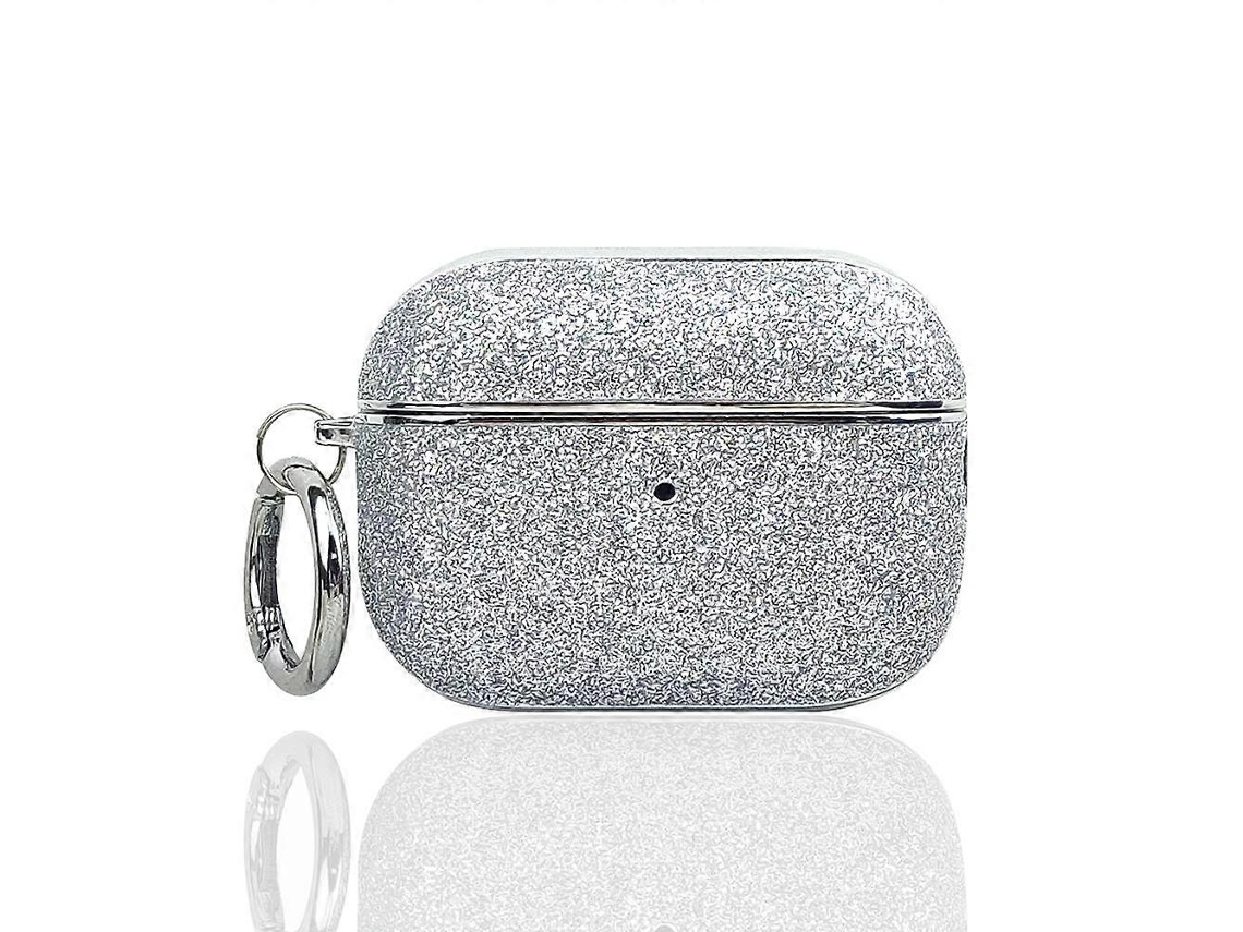 Camada protetora para fones de ouvido semi-fio com glitter e revestimento eletrolítico. GIECY