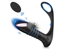 Massageador De Prstata Com Controle Remoto Para Homens, Vibrador Anal Telescpico, Brinquedo Sexual De Silicone Ajustvel.