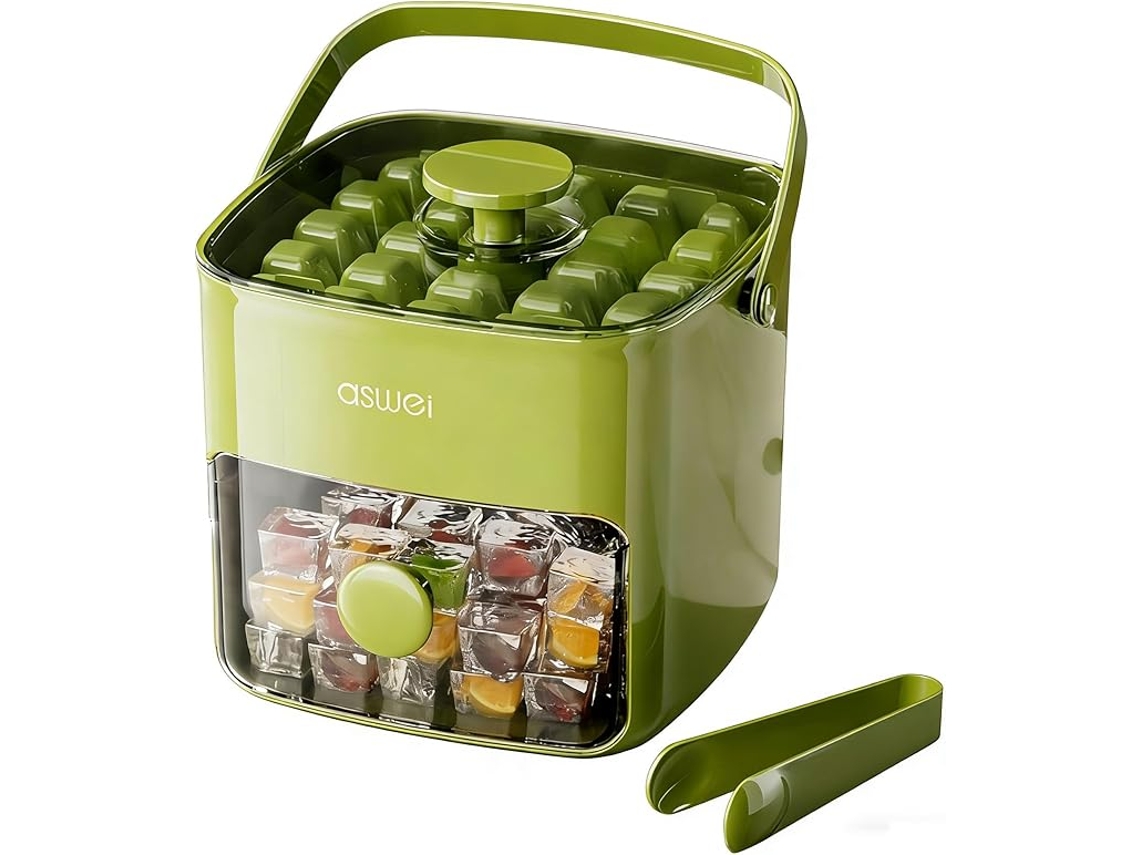 Máquina de Gelo com 48 Compartimentos, Equipada com Tampa de Botão, Feita de Materiais Próprios para Contato com Alimentos. PANOONA