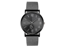 Reloj De Pulsera De Cuarzo Vansvar Simple Para Mujer Y Hombre Dial Redondo Negro