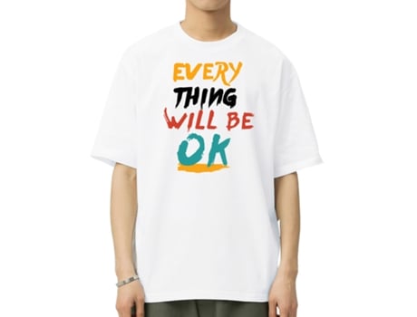 T-Shirt de Homem VREEL Pintada Algodão Branco (S)